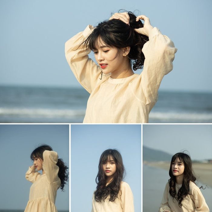 [时尚人像RAW原图]55张海边美少女轻日系小清新写真摄影RAW原图素材-CR2