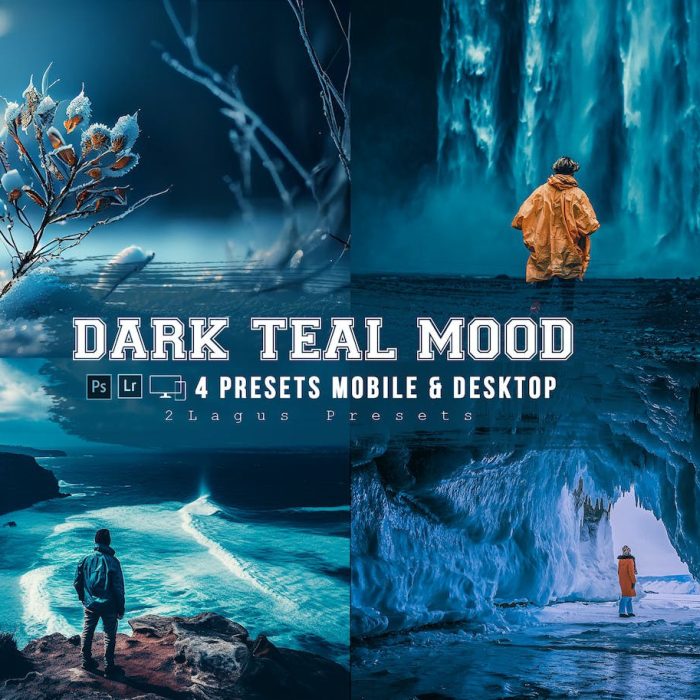 [风光LR预设]黑暗情绪旅拍电影风光LR预设 Dark Teal Mood Lightroom Presets