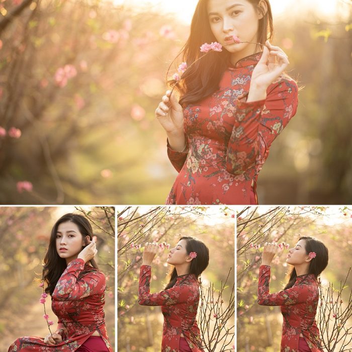 [古装汉服RAW原图]5张桃花庵古风人像摄影未修RAW原图素材-尼康NEF格式
