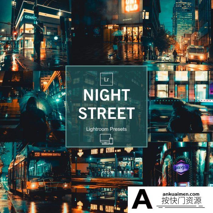 [风光LR预设]城市街拍夜景电影风光人像Lightroom预设 Cinematic Night Street
