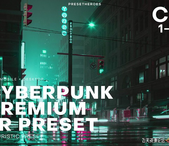 [风光LR预设]赛博朋克未来派Lightroom预设 Cyberpunk Lightroom Presets