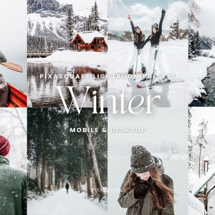 [风光LR预设]冬季滑雪旅拍电影风光Lightroom预设 Winter Lightroom Presets
