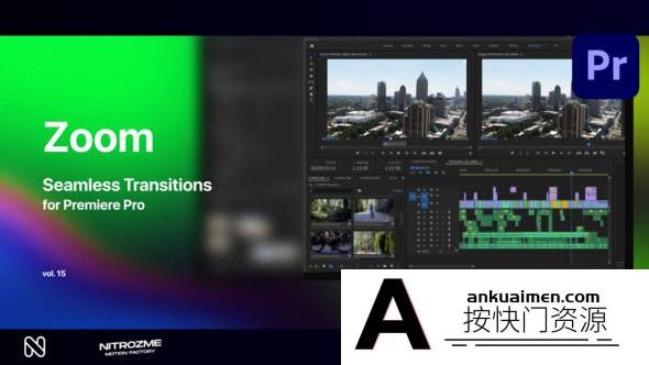 [Premiere转场]Premiere Pro的缩放无缝转场第15季 Zoom Seamless Transitions Vol. 15