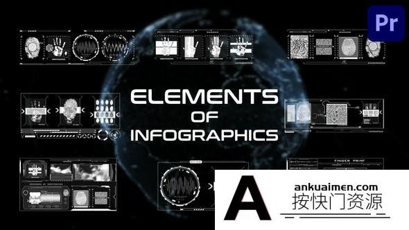[Premiere模板]Premiere Pro的信息图元素模版 Elements Of Infographics for Premiere Pro