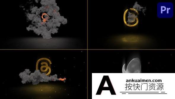 [Premiere模板]火与烟标志LOGO展示PR模版| Premiere Pro MOGRT