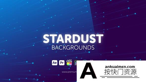 [Premiere预设]PR预设+视频素材-粒子线条背景动画 Stardust Backgrounds