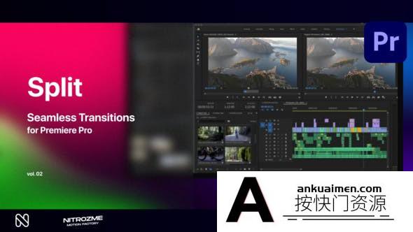 [Premiere转场]Premiere Pro的分割过度无缝转场第02季 Split Transitions Vol. 02