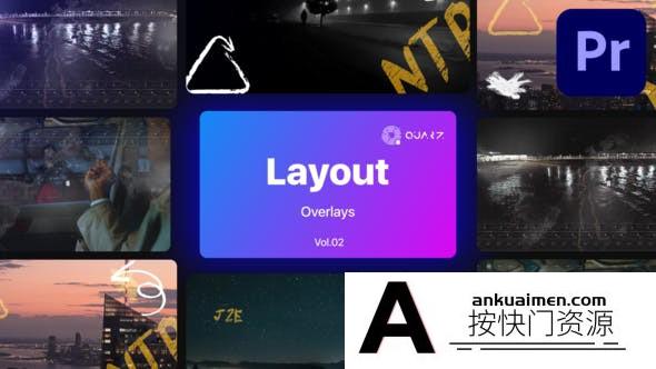 [Premiere模板]Premiere Pro叠加覆盖素材第2卷Overlay Layouts for Premiere Pro Vol. 02