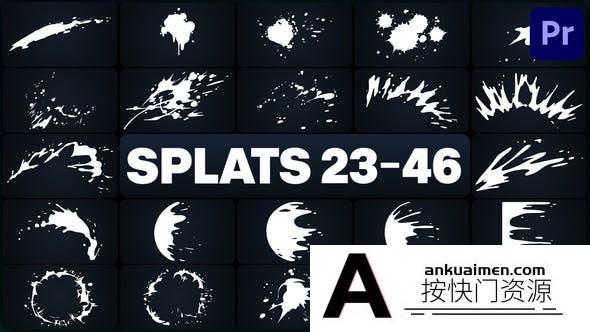 [Premiere模板]Premiere Pro手绘泼溅元素动画模版Splats Elements for Premiere Pro