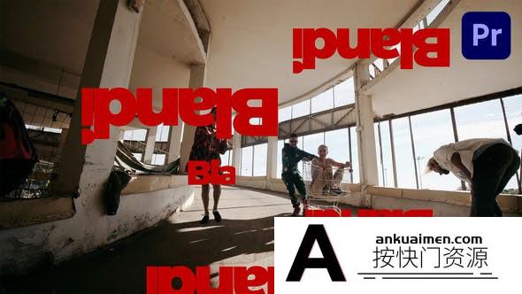 [Premiere标题]PR标题-快节奏字幕展示动画模版 Typo Intro 4K | Premiere Project