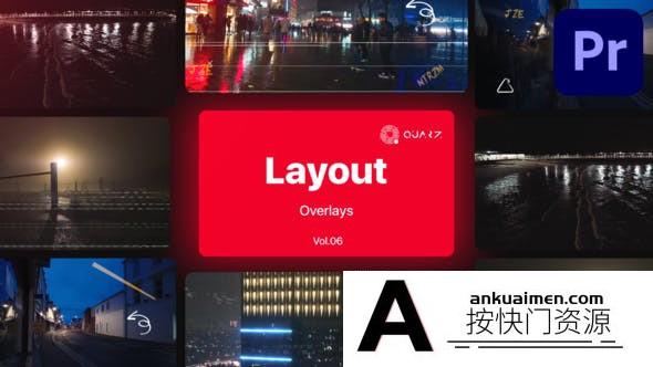 [Premiere模板]Premiere Pro叠加覆盖素材第6卷Overlay Layouts for Premiere Pro Vol. 06