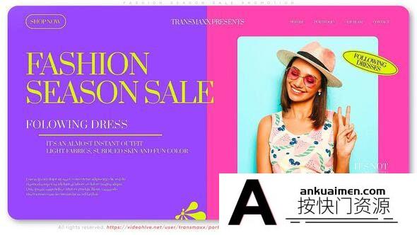 [Premiere模板]PR模版-简约干净时装季促销模版 Fashion Season Sale Promotion