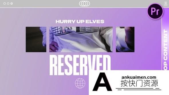 [Premiere模板]PR时尚片头展示模板 Fashion Scroll Opener