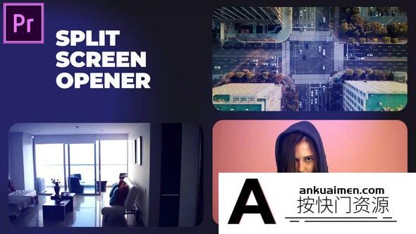 [Premiere模板]PR马赛克多屏展示片头模版Mosaic Multiscreen Opener | MOGRT