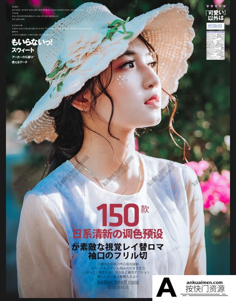 LR预设日系清新文艺人像森系校园调色滤镜PR/PS/AE/FCPX/Lut预设 Lightroom预设,效果图2