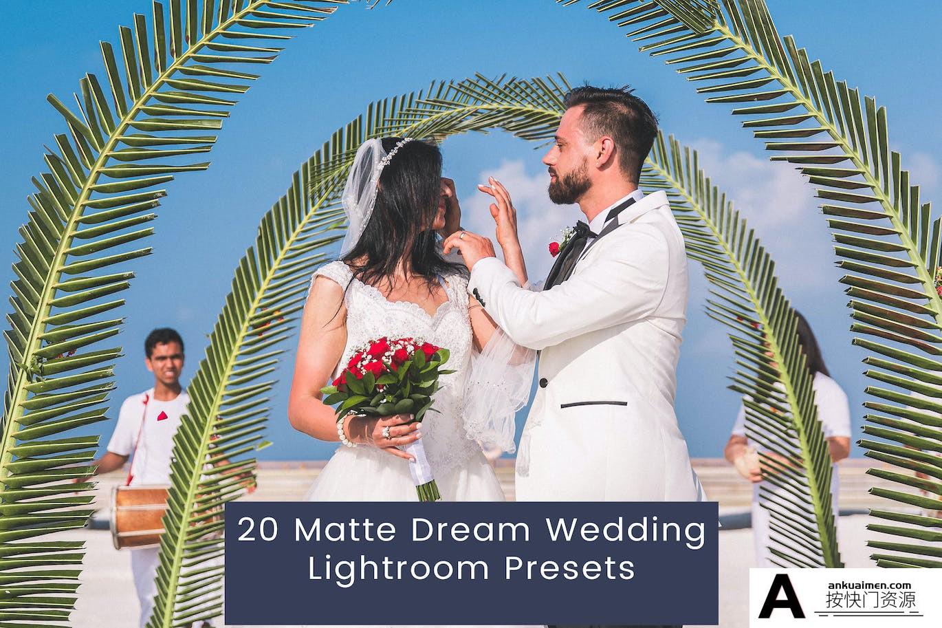 梦幻胶片婚礼Lightroom预设 20 Matte Dream Wedding Lightroom Presets Lightroom预设,效果图1