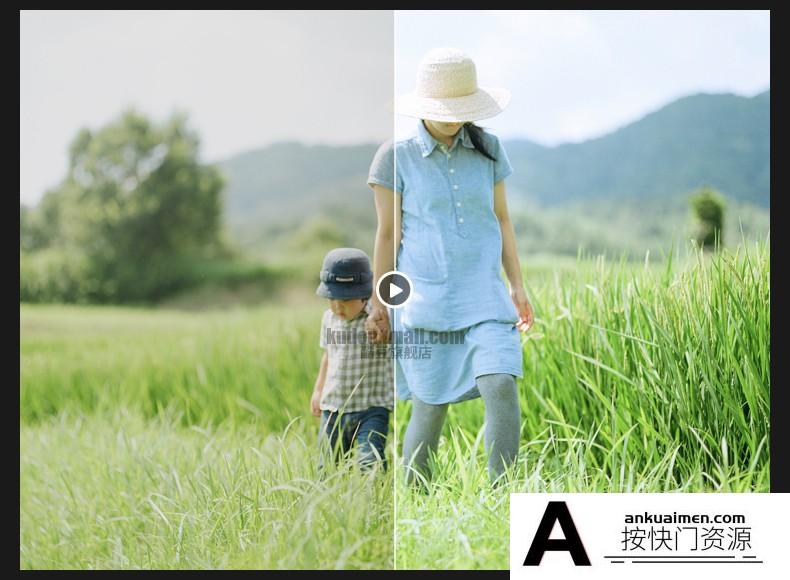 LR预设日系清新文艺人像森系校园调色滤镜PR/PS/AE/FCPX/Lut预设 Lightroom预设,效果图4